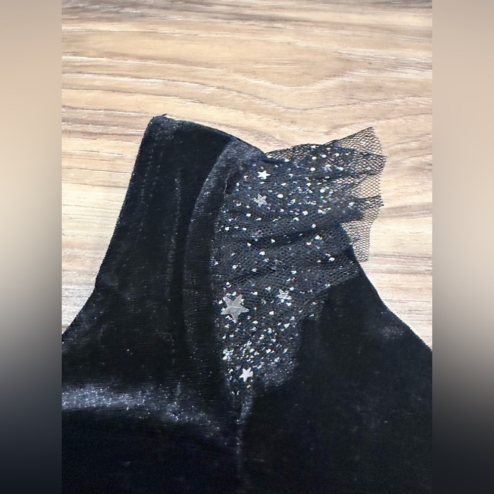 Noralee Black Star Long Sleeve Leotard Size 2T LIKE NEW - Picture 5 of 7